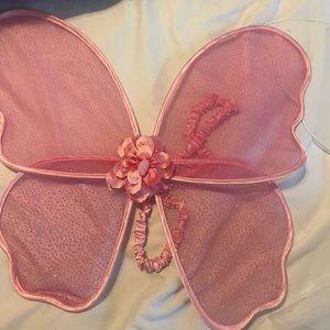 Angel costume. White tutu with white and pink wings